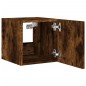 vidaXL TV-Wandschrank mit LED-Leuchten Räuchereiche 30,5x35x30 cm vidaXL TV-Wandschrank mit LED-Leuchten Räuchereiche 30,5x35x30 cm