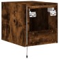 vidaXL TV-Wandschrank mit LED-Leuchten Räuchereiche 30,5x35x30 cm vidaXL TV-Wandschrank mit LED-Leuchten Räuchereiche 30,5x35x30 cm