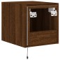 vidaXL TV-Wandschrank mit LED-Leuchten Braun Eichen-Optik 30,5x35x30cm vidaXL TV-Wandschrank mit LED-Leuchten Braun Eichen-Optik 30,5x35x30cm