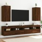 vidaXL TV-Wandschränke mit LED-Leuchten 2 Stk. Braun Eichen-Optik vidaXL TV-Wandschränke mit LED-Leuchten 2 Stk. Braun Eichen-Optik