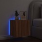 vidaXL TV-Wandschrank mit LED-Leuchten Braun Eichen-Optik 40,5x35x40cm vidaXL TV-Wandschrank mit LED-Leuchten Braun Eichen-Optik 40,5x35x40cm