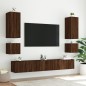 vidaXL TV-Wandschrank mit LED-Leuchten Braun Eichen-Optik 40,5x35x40cm vidaXL TV-Wandschrank mit LED-Leuchten Braun Eichen-Optik 40,5x35x40cm