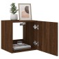 vidaXL TV-Wandschrank mit LED-Leuchten Braun Eichen-Optik 40,5x35x40cm vidaXL TV-Wandschrank mit LED-Leuchten Braun Eichen-Optik 40,5x35x40cm