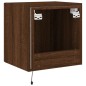 vidaXL TV-Wandschrank mit LED-Leuchten Braun Eichen-Optik 40,5x35x40cm vidaXL TV-Wandschrank mit LED-Leuchten Braun Eichen-Optik 40,5x35x40cm