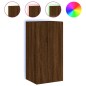 vidaXL TV-Wandschrank mit LED-Leuchten Braun Eichen-Optik 40,5x35x80cm vidaXL TV-Wandschrank mit LED-Leuchten Braun Eichen-Optik 40,5x35x80cm
