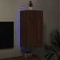 vidaXL TV-Wandschrank mit LED-Leuchten Braun Eichen-Optik 40,5x35x80cm vidaXL TV-Wandschrank mit LED-Leuchten Braun Eichen-Optik 40,5x35x80cm