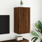 vidaXL TV-Wandschrank mit LED-Leuchten Braun Eichen-Optik 40,5x35x80cm vidaXL TV-Wandschrank mit LED-Leuchten Braun Eichen-Optik 40,5x35x80cm