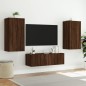 vidaXL TV-Wandschrank mit LED-Leuchten Braun Eichen-Optik 40,5x35x80cm vidaXL TV-Wandschrank mit LED-Leuchten Braun Eichen-Optik 40,5x35x80cm