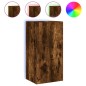 vidaXL TV-Wandschrank mit LED-Leuchten Räuchereiche 40,5x35x80 cm vidaXL TV-Wandschrank mit LED-Leuchten Räuchereiche 40,5x35x80 cm
