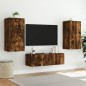 vidaXL TV-Wandschrank mit LED-Leuchten Räuchereiche 40,5x35x80 cm vidaXL TV-Wandschrank mit LED-Leuchten Räuchereiche 40,5x35x80 cm