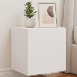 vidaXL TV-Wandschränke mit LED-Leuchten 2 Stk. Weiß 40,5x35x40 cm