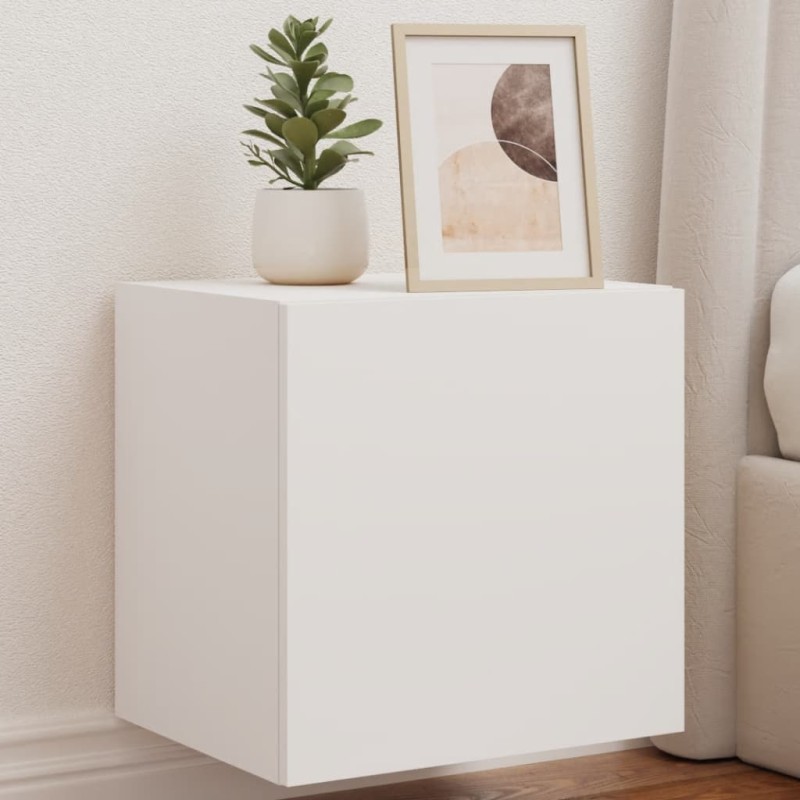 vidaXL TV-Wandschränke mit LED-Leuchten 2 Stk. Weiß 40,5x35x40 cm vidaXL TV-Wandschränke mit LED-Leuchten 2 Stk. Weiß 40,5x35x40 cm
