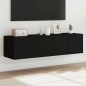 vidaXL TV-Wandschränke mit LED-Leuchten 2 Stk. Schwarz 60x35x31 cm vidaXL TV-Wandschränke mit LED-Leuchten 2 Stk. Schwarz 60x35x31 cm