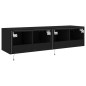 vidaXL TV-Wandschränke mit LED-Leuchten 2 Stk. Schwarz 60x35x31 cm vidaXL TV-Wandschränke mit LED-Leuchten 2 Stk. Schwarz 60x35x31 cm