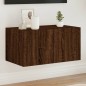 vidaXL TV-Wandschrank mit LED-Leuchten Braun Eichen-Optik 60x35x31 cm vidaXL TV-Wandschrank mit LED-Leuchten Braun Eichen-Optik 60x35x31 cm
