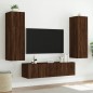 vidaXL TV-Wandschrank mit LED-Leuchten Braun Eichen-Optik 60x35x31 cm vidaXL TV-Wandschrank mit LED-Leuchten Braun Eichen-Optik 60x35x31 cm