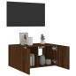 vidaXL TV-Wandschrank mit LED-Leuchten Braun Eichen-Optik 60x35x31 cm vidaXL TV-Wandschrank mit LED-Leuchten Braun Eichen-Optik 60x35x31 cm