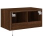 vidaXL TV-Wandschrank mit LED-Leuchten Braun Eichen-Optik 60x35x31 cm vidaXL TV-Wandschrank mit LED-Leuchten Braun Eichen-Optik 60x35x31 cm