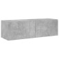 vidaXL TV-Wandschrank mit LED-Leuchten Betongrau 100x35x31 cm vidaXL TV-Wandschrank mit LED-Leuchten Betongrau 100x35x31 cm