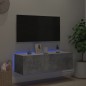 vidaXL TV-Wandschrank mit LED-Leuchten Betongrau 100x35x31 cm vidaXL TV-Wandschrank mit LED-Leuchten Betongrau 100x35x31 cm
