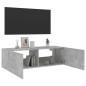 vidaXL TV-Wandschrank mit LED-Leuchten Betongrau 100x35x31 cm vidaXL TV-Wandschrank mit LED-Leuchten Betongrau 100x35x31 cm
