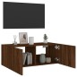 vidaXL TV-Wandschrank mit LED-Leuchten Braun Eichen-Optik 80x35x31 cm vidaXL TV-Wandschrank mit LED-Leuchten Braun Eichen-Optik 80x35x31 cm