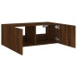 vidaXL TV-Wandschrank mit LED-Leuchten Braun Eichen-Optik 80x35x31 cm vidaXL TV-Wandschrank mit LED-Leuchten Braun Eichen-Optik 80x35x31 cm