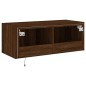 vidaXL TV-Wandschrank mit LED-Leuchten Braun Eichen-Optik 80x35x31 cm vidaXL TV-Wandschrank mit LED-Leuchten Braun Eichen-Optik 80x35x31 cm