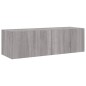 vidaXL TV-Wandschrank mit LED-Leuchten Grau Sonoma 100x35x31 cm vidaXL TV-Wandschrank mit LED-Leuchten Grau Sonoma 100x35x31 cm