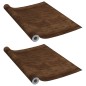 Möbelfolien Selbstklebend 2 Stk. Dunkle Eiche 500x90 cm PVC Möbelfolien Selbstklebend 2 Stk. Dunkle Eiche 500x90 cm PVC