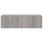 vidaXL TV-Wandschrank mit LED-Leuchten Grau Sonoma 100x35x31 cm vidaXL TV-Wandschrank mit LED-Leuchten Grau Sonoma 100x35x31 cm