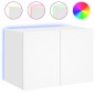 vidaXL TV-Wandschrank mit LED-Leuchten Weiß 60x35x41 cm vidaXL TV-Wandschrank mit LED-Leuchten Weiß 60x35x41 cm