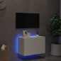 vidaXL TV-Wandschrank mit LED-Leuchten Weiß 60x35x41 cm vidaXL TV-Wandschrank mit LED-Leuchten Weiß 60x35x41 cm