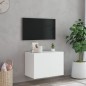 vidaXL TV-Wandschrank mit LED-Leuchten Weiß 60x35x41 cm vidaXL TV-Wandschrank mit LED-Leuchten Weiß 60x35x41 cm