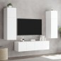 vidaXL TV-Wandschrank mit LED-Leuchten Weiß 60x35x41 cm vidaXL TV-Wandschrank mit LED-Leuchten Weiß 60x35x41 cm