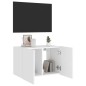 vidaXL TV-Wandschrank mit LED-Leuchten Weiß 60x35x41 cm vidaXL TV-Wandschrank mit LED-Leuchten Weiß 60x35x41 cm
