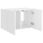 vidaXL TV-Wandschrank mit LED-Leuchten Weiß 60x35x41 cm vidaXL TV-Wandschrank mit LED-Leuchten Weiß 60x35x41 cm