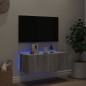 vidaXL TV-Wandschrank mit LED-Leuchten Grau Sonoma 80x35x31 cm vidaXL TV-Wandschrank mit LED-Leuchten Grau Sonoma 80x35x31 cm