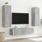 vidaXL TV-Wandschrank mit LED-Leuchten Grau Sonoma 80x35x31 cm vidaXL TV-Wandschrank mit LED-Leuchten Grau Sonoma 80x35x31 cm