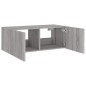 vidaXL TV-Wandschrank mit LED-Leuchten Grau Sonoma 80x35x31 cm vidaXL TV-Wandschrank mit LED-Leuchten Grau Sonoma 80x35x31 cm