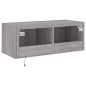 vidaXL TV-Wandschrank mit LED-Leuchten Grau Sonoma 80x35x31 cm vidaXL TV-Wandschrank mit LED-Leuchten Grau Sonoma 80x35x31 cm