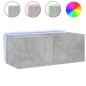 vidaXL TV-Wandschrank mit LED-Leuchten Betongrau 80x35x31 cm vidaXL TV-Wandschrank mit LED-Leuchten Betongrau 80x35x31 cm