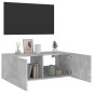 vidaXL TV-Wandschrank mit LED-Leuchten Betongrau 80x35x31 cm vidaXL TV-Wandschrank mit LED-Leuchten Betongrau 80x35x31 cm