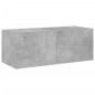 vidaXL TV-Wandschrank mit LED-Leuchten Betongrau 80x35x31 cm vidaXL TV-Wandschrank mit LED-Leuchten Betongrau 80x35x31 cm