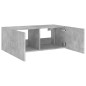vidaXL TV-Wandschrank mit LED-Leuchten Betongrau 80x35x31 cm vidaXL TV-Wandschrank mit LED-Leuchten Betongrau 80x35x31 cm