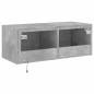 vidaXL TV-Wandschrank mit LED-Leuchten Betongrau 80x35x31 cm vidaXL TV-Wandschrank mit LED-Leuchten Betongrau 80x35x31 cm