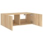 vidaXL TV-Wandschrank mit LED-Leuchten Sonoma-Eiche 80x35x31 cm vidaXL TV-Wandschrank mit LED-Leuchten Sonoma-Eiche 80x35x31 cm
