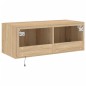 vidaXL TV-Wandschrank mit LED-Leuchten Sonoma-Eiche 80x35x31 cm vidaXL TV-Wandschrank mit LED-Leuchten Sonoma-Eiche 80x35x31 cm