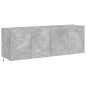 vidaXL TV-Wandschränke mit LED-Leuchten 2 Stk. Betongrau 60x35x41 cm vidaXL TV-Wandschränke mit LED-Leuchten 2 Stk. Betongrau 60x35x41 cm