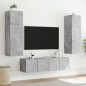 vidaXL TV-Wandschränke mit LED-Leuchten 2 Stk. Betongrau 60x35x41 cm vidaXL TV-Wandschränke mit LED-Leuchten 2 Stk. Betongrau 60x35x41 cm